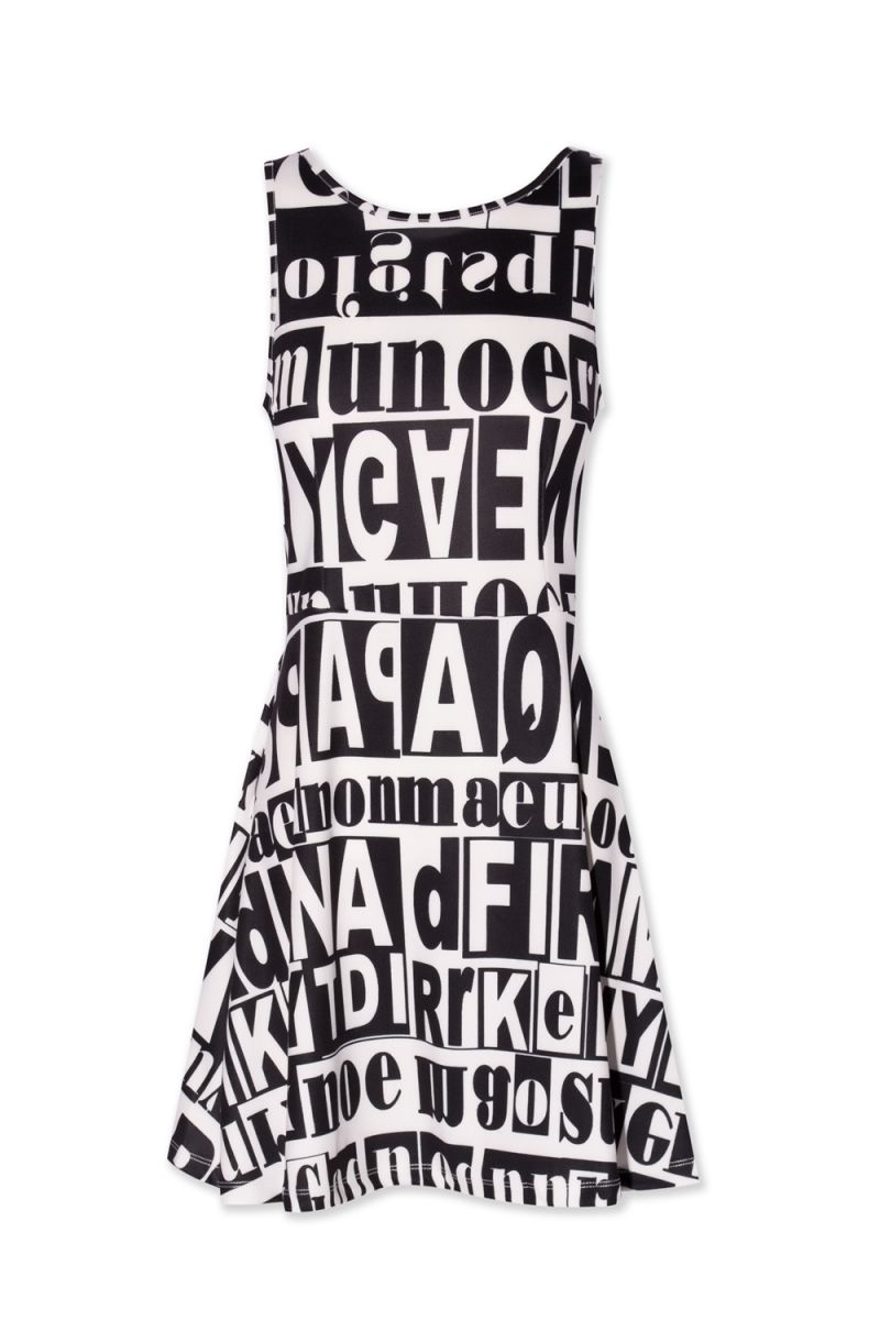 Vestido skater letras